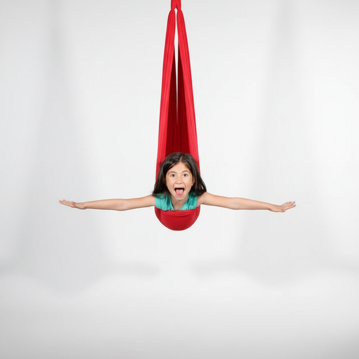 Durable therapy swing for children's indoor/outdoor play, supporting calming and concentration.