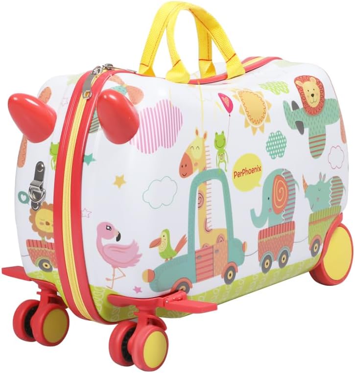 Toddler's octopus ride-on carry-on luggage, a fun scooter suitcase for little ones on family trips.
