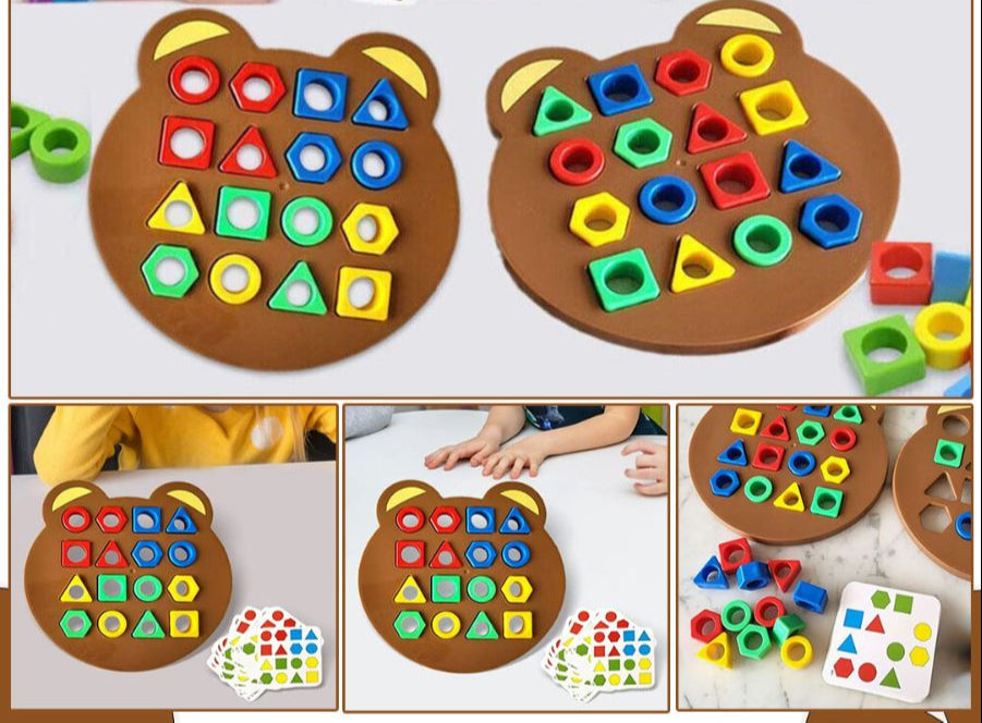 Fun educational shape & color matching puzzle for kids. Enhances fine motor skills, problem-solving, and color learning.