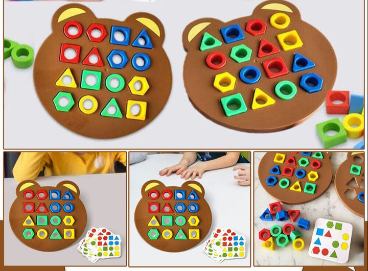 Fun educational shape & color matching puzzle for kids. Enhances fine motor skills, problem-solving, and color learning.