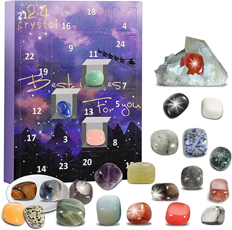 GemSpark Children's Gemstone Advent Calendar, a kids geology crystal kit & educational mineral collection.