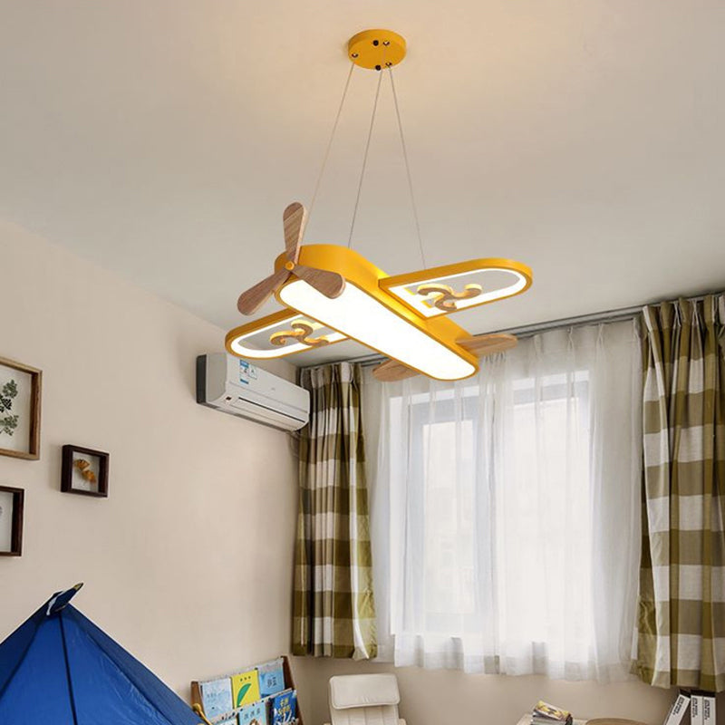 Bright LED airplane ceiling light for a child's bedroom or nursery, adds imaginative decor.