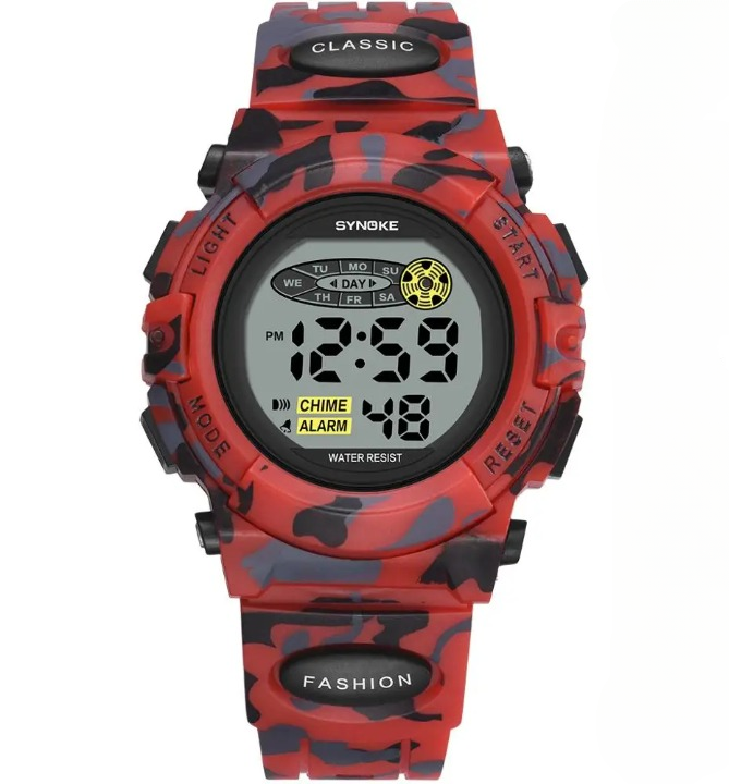 Children's waterproof LED digital watch by Livano, blue silicone strap, perfect for boys and girls sports.