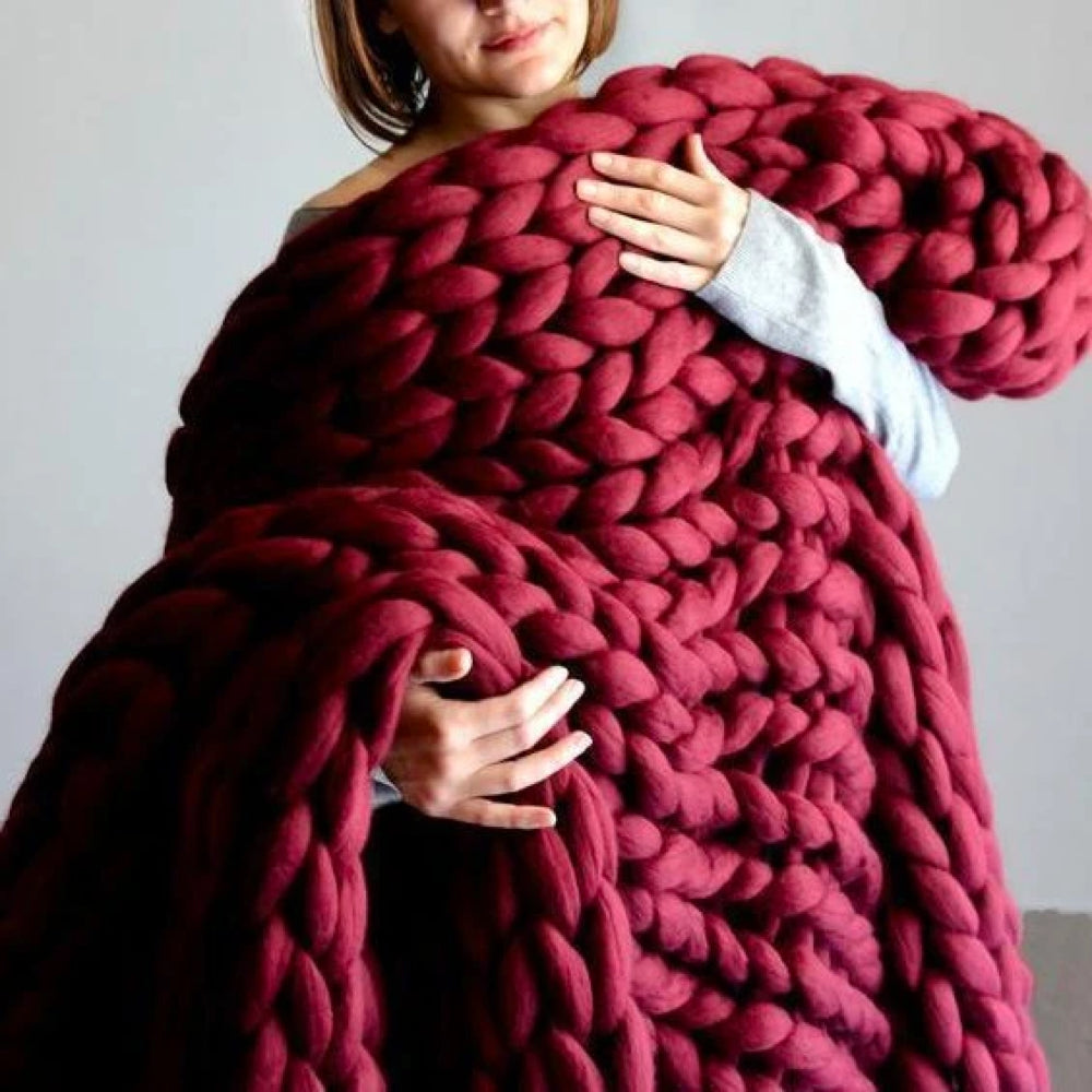 Bulk chunky yarn for creative arm knitting projects, handmade blankets & home decor crafting.