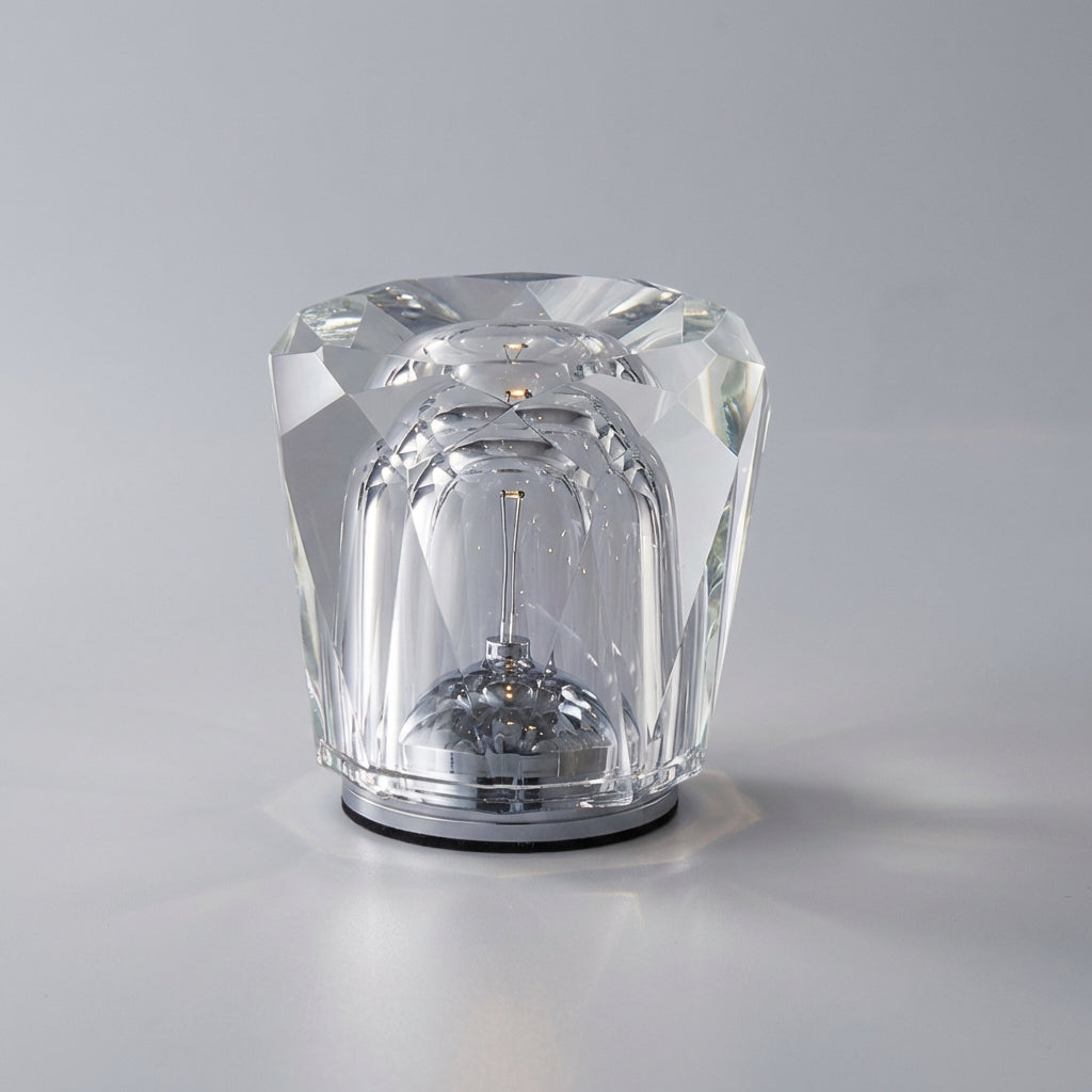 Modern LED bedside lamp by Clarevo, featuring a crystal style design for ambient nightstand lighting