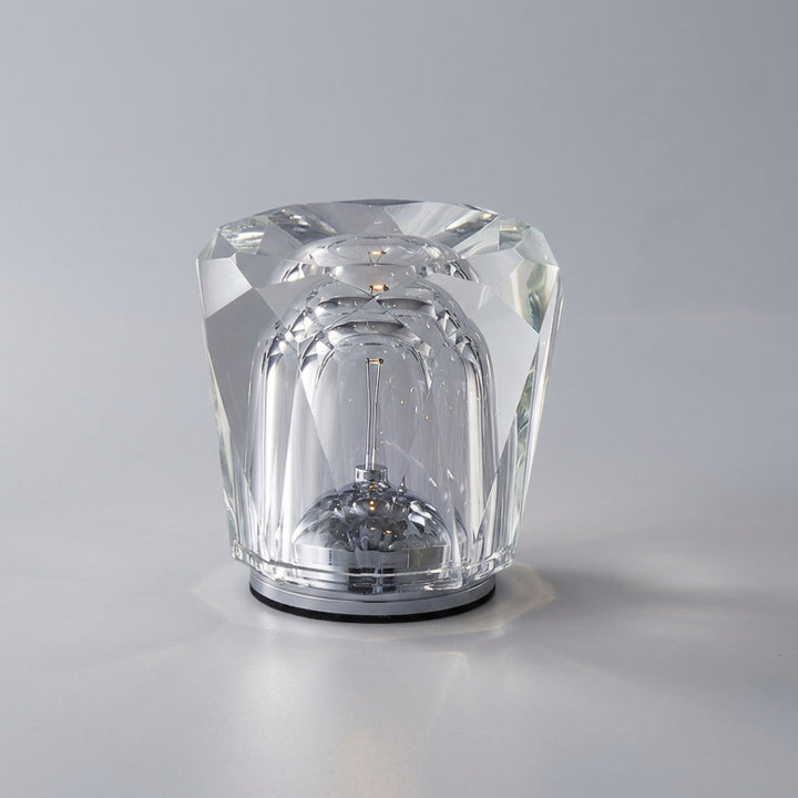 Modern LED bedside lamp by Clarevo, featuring a crystal style design for ambient nightstand lighting