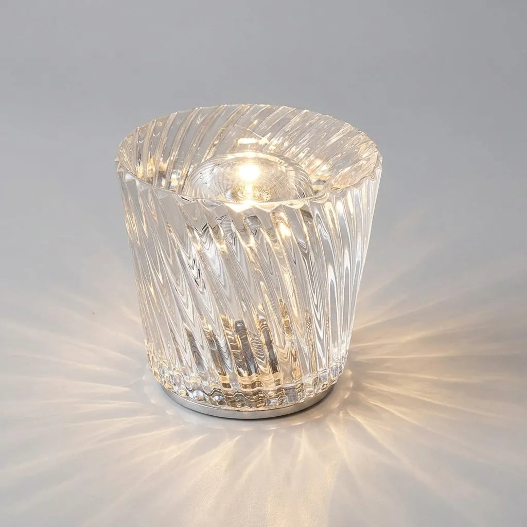 Clarevo modern LED crystal lamp, an exquisite decorative piece for contemporary bedside tables