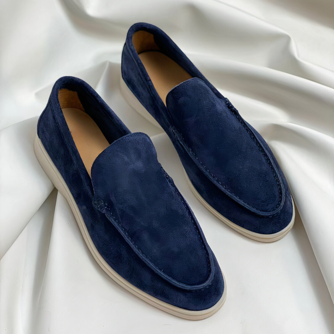 Comfortable men's classic leather slip-on loafers for versatile everyday fashion and easy casual or dress wear.