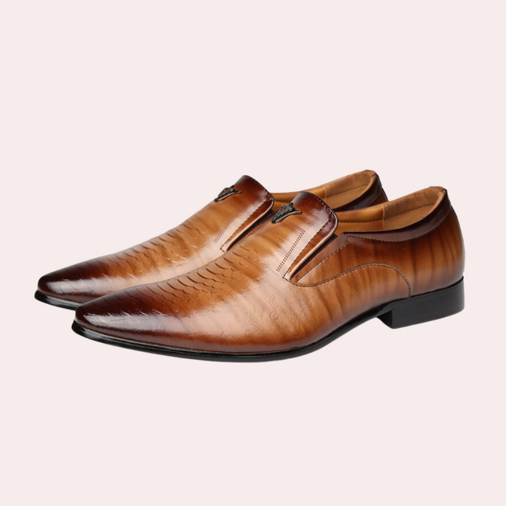 High-quality men's classic dress shoes, sleek design, ensuring comfort & style for professional wear.