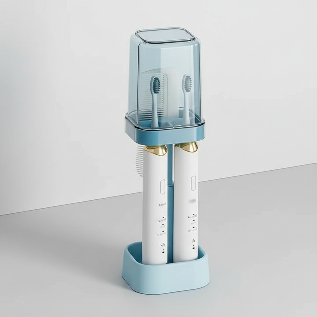 Stylish CleanHold plastic toothbrush holder, essential for bathroom hygiene and organization