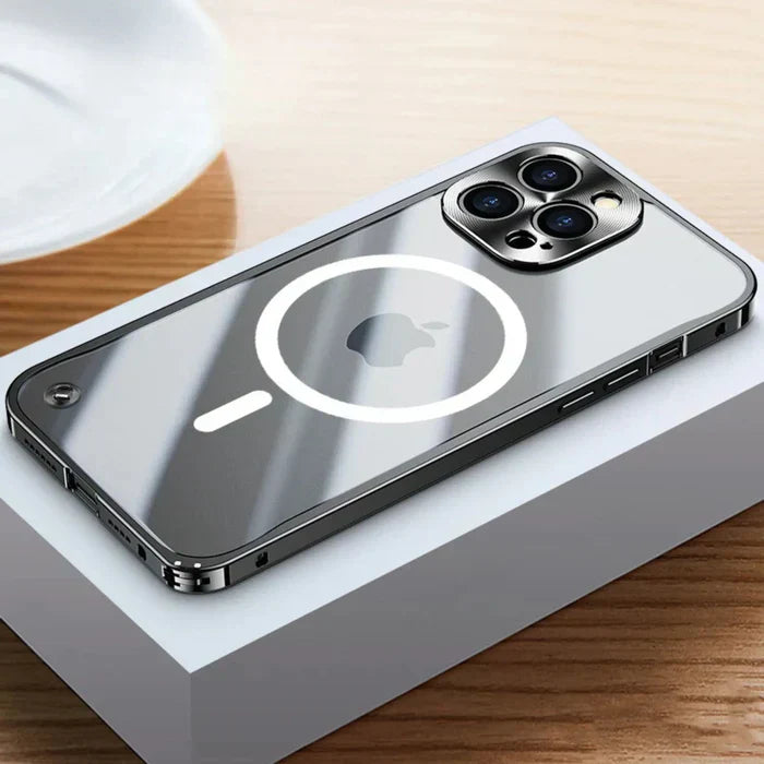 iPhone 15 clear MagSafe case with SteelGuard, durable and protective accessory