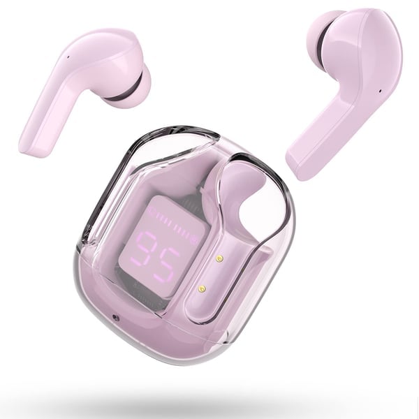 Wireless Bluetooth earbuds with charging case, providing superior audio experience.