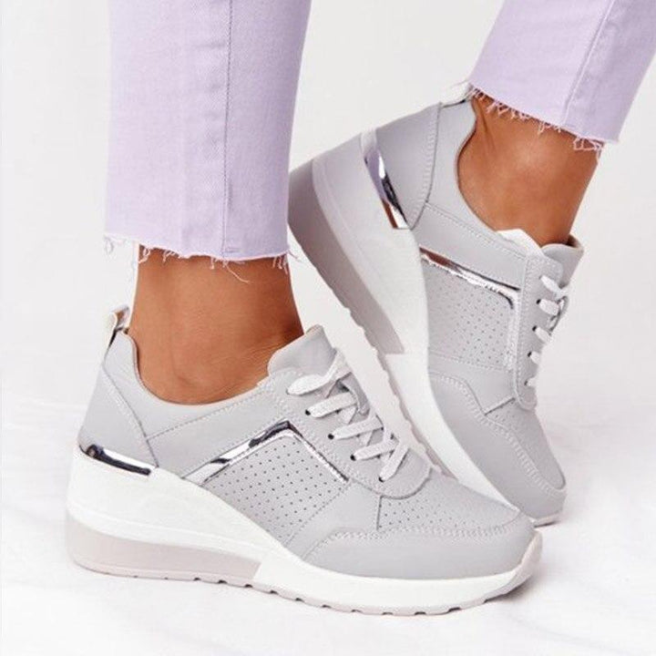 Women's fashion sneakers in a chic color, designed for orthopaedic foot support & pain relief.