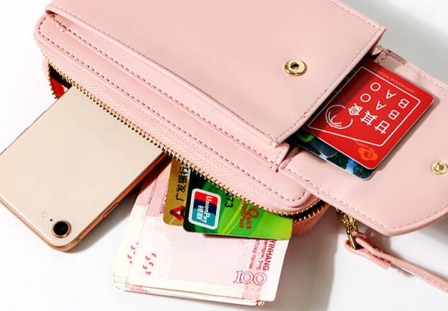 Women's small PU leather crossbody bag, versatile fashion accessory with adjustable strap.