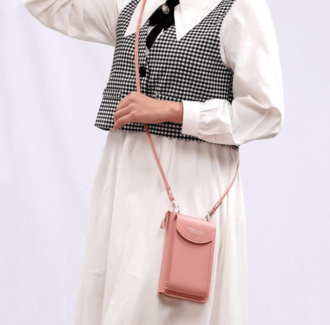 Practical women's compact PU leather shoulder bag, adjustable for comfortable crossbody wear.