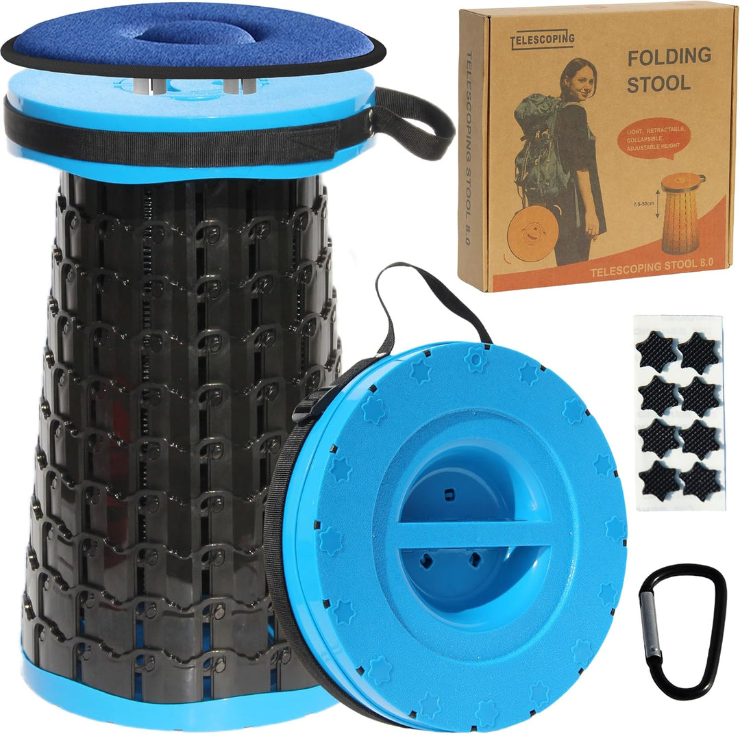 Collapsible Portable Stool with Cushion for Adults & Kids