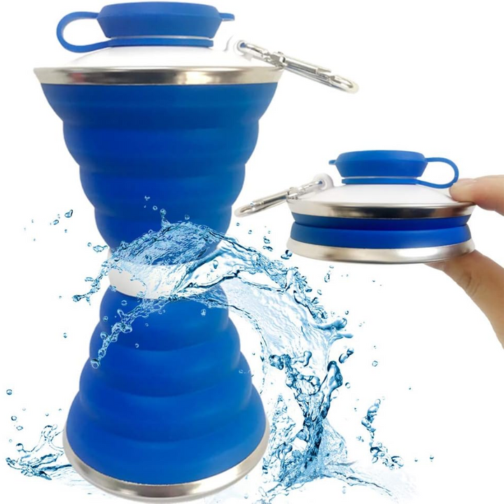 Eco-friendly BPA-free collapsible bottle, great for hiking, camping, and daily commutes.