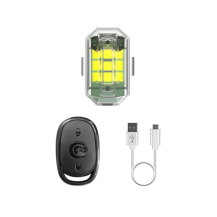 ColorBeam LED strobe light for safety, multicolor, weatherproof & portable for outdoor adventures.