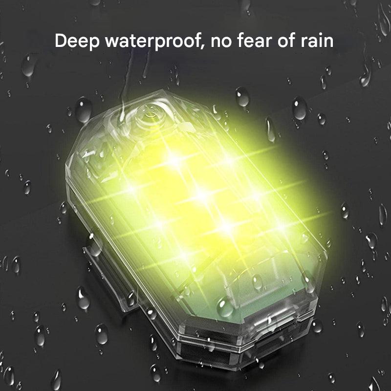 Durable ColorBeam LED emergency light, multicolor & weatherproof, ideal for camping, biking, hiking.