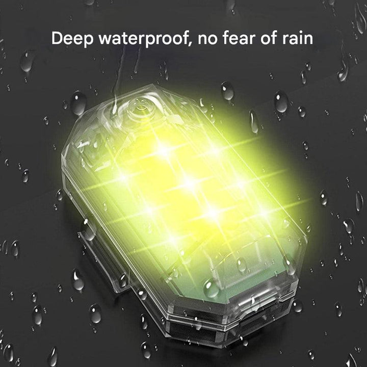 Durable ColorBeam LED emergency light, multicolor & weatherproof, ideal for camping, biking, hiking.
