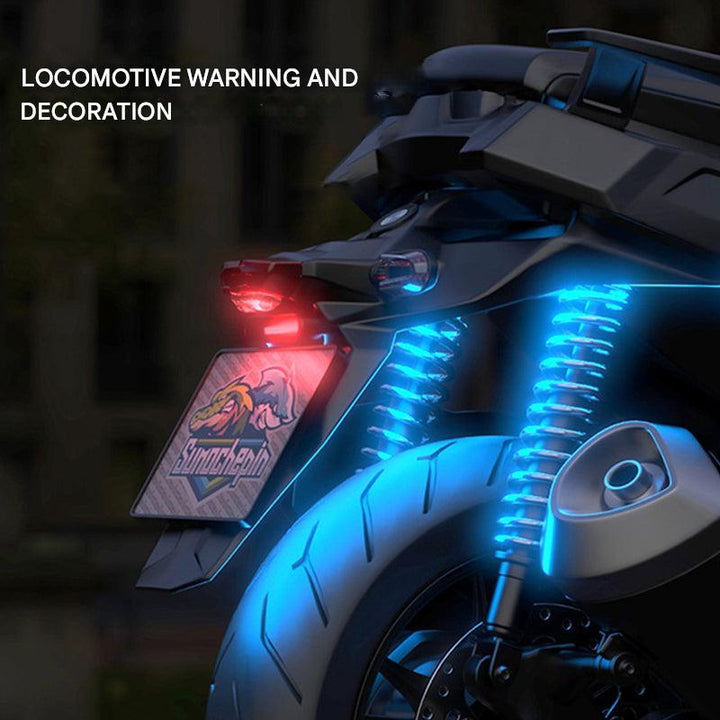 High-visibility ColorBeam LED strobe light, essential outdoor gear for bike safety & emergencies.
