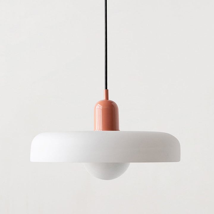 Abstract colorful glass pendant, Bauhaus style ceiling lamp for modern homes.