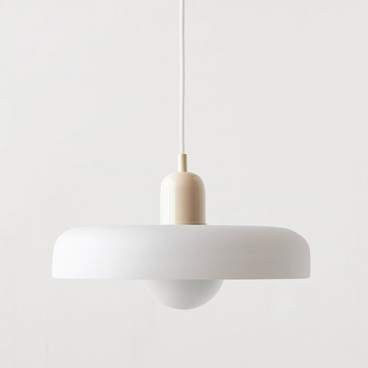 Vibrant Bauhaus pendant light, colorful glass for modern and stylish interiors.