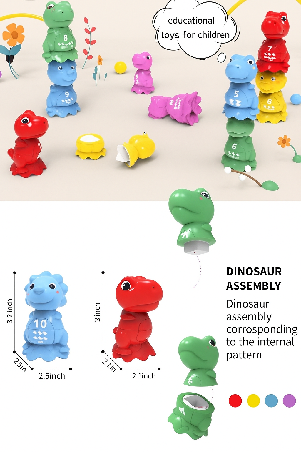 Perfect educational gift: color & shape matching eggs for young children's early development.