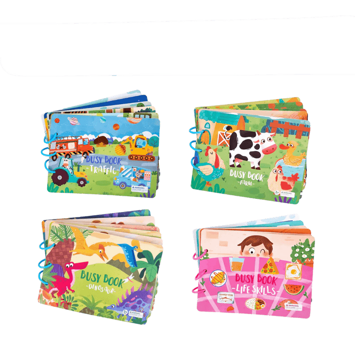 Soft educational sensory book for babies & toddlers, promoting discovery, learning, and playful exploration.