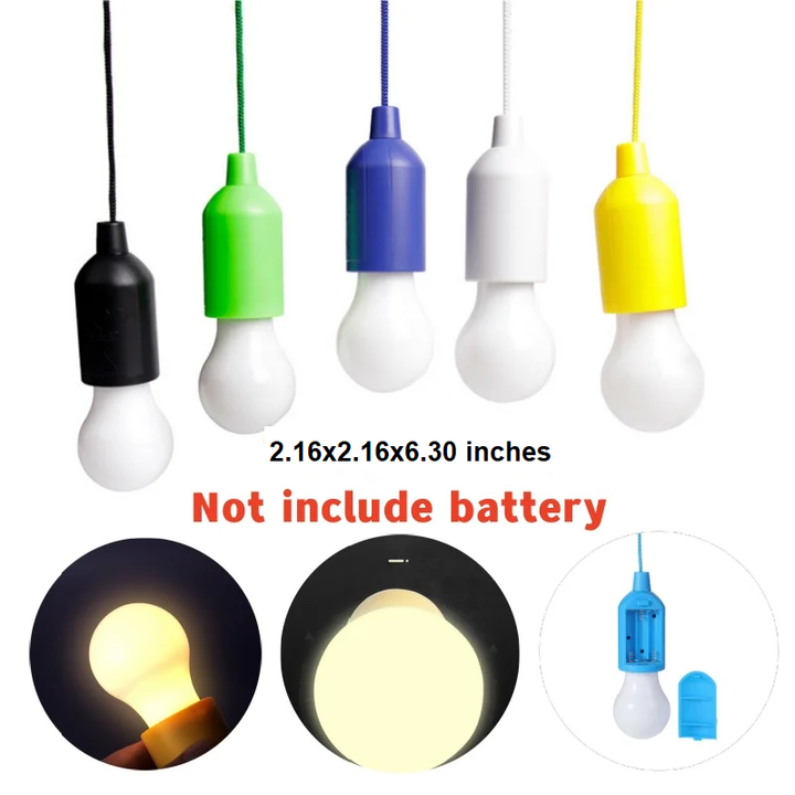 Unisex ChromaGlow portable LED pendant lamp, battery operated for camping & outdoor decor.