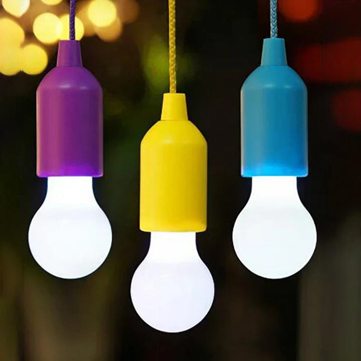 Battery operated LED pendant light, ChromaGlow, for portable ambient indoor/outdoor illumination.