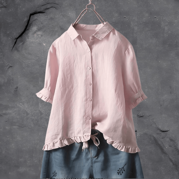 Elena women's comfortable cotton blouse ensures all-day comfort & everyday chic. A versatile fashion staple.