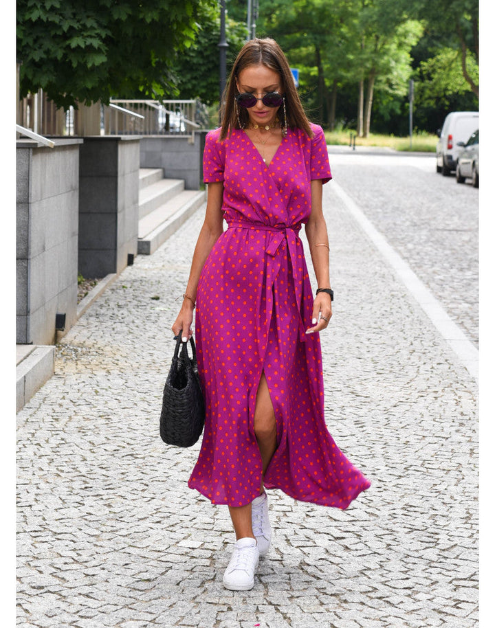 Casual Lina women's summer dress, perfect vacation outfit. Loose fit & flowy for warm weather comfort.