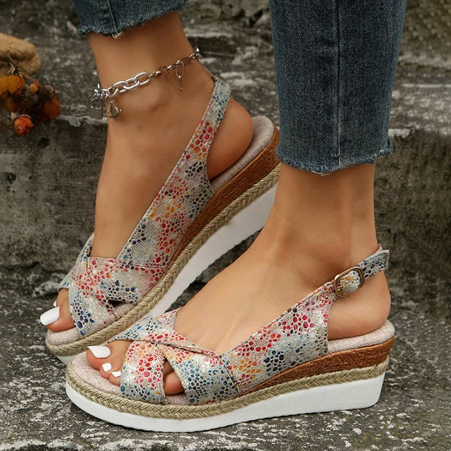 Comfortable Romy women's platform wedge sandals, perfect for summer and everyday wear.