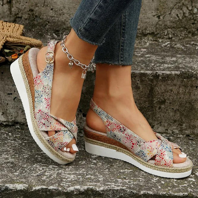 Romy women's comfortable platform wedge sandals, a stylish and versatile option for summer footwear.