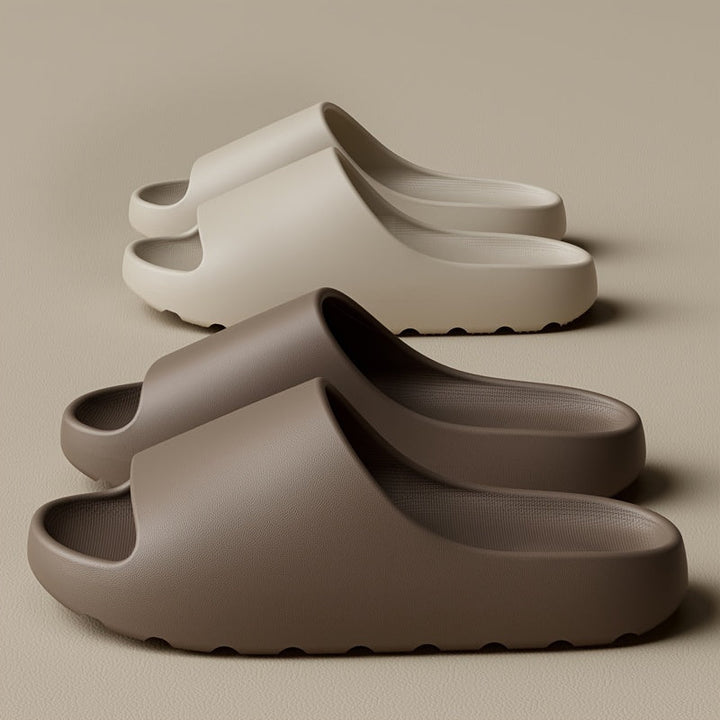 Comfortable waterproof unisex EVA slide slippers with open toe design for indoor & outdoor casual wear.