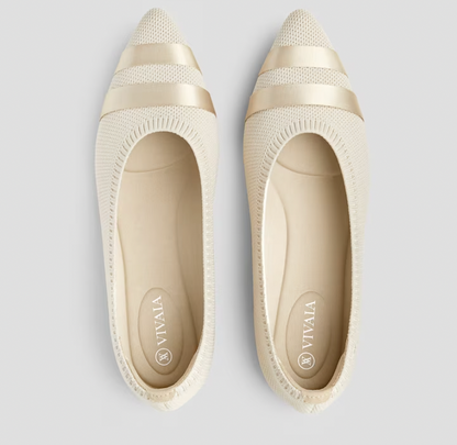 Flexible ladies' comfort flats, Mila ballerinas. Great for long walks in spring/summer.