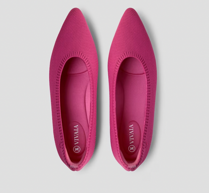 Classic black women's comfort ballerinas, Mila. Versatile spring/summer slip-on shoes.