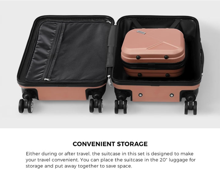 JetTrek compact 2-piece carry-on set. Lightweight trolley bags with spinner wheels for effortless travel.