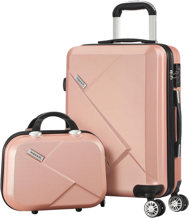 Weekend travel made easy with this compact 2-piece carry-on luggage set featuring spinner wheels.
