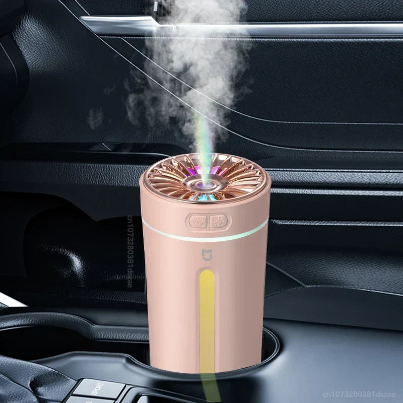 Clean product shot of the white AeroMist portable USB humidifier, ready for quiet operation.