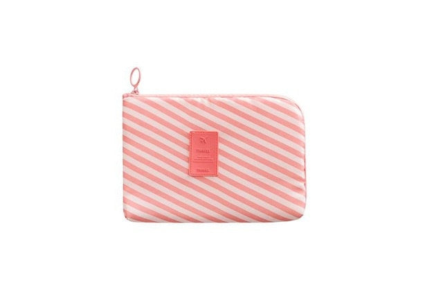 Waterproof electronics organizer in cactus for travel tech and cable storage.