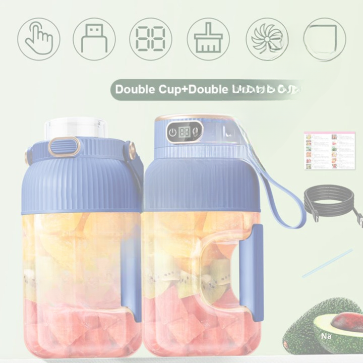 Efficient portable smoothie blender. USB-C rechargeable for convenient juice & shake preparation anywhere.