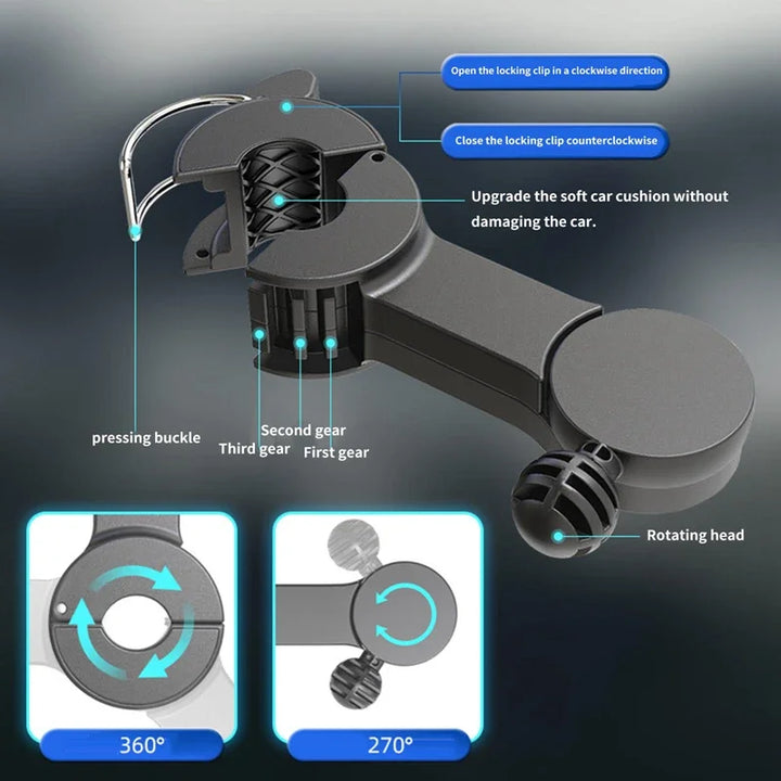 Automotive cooling fan: A dual-head USB fan with 360° rotation for car interiors