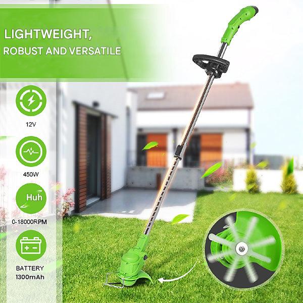 BladeTrim 18000 garden tool, designed for precise trimming around flowers and paths.