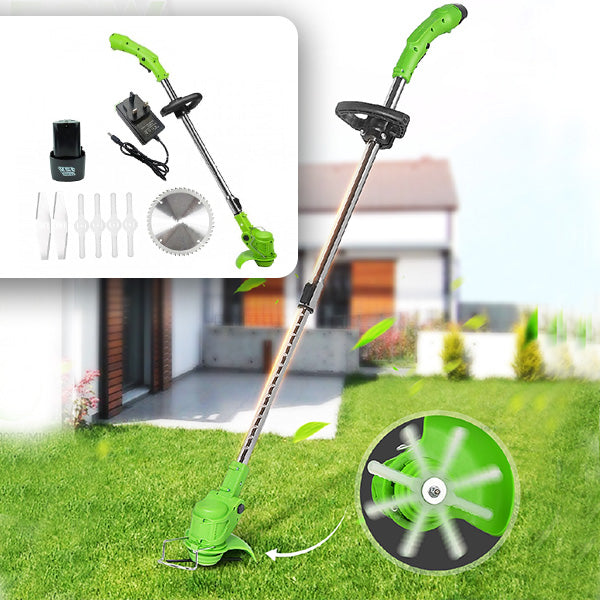 Electric BladeTrim 18000 weed eater, perfect for precise garden trimming tasks.