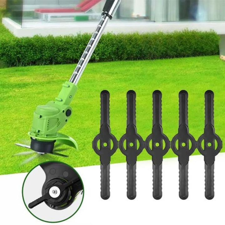 Precision cutting with the BladeTrim 18000 lightweight cordless lawn trimmer.