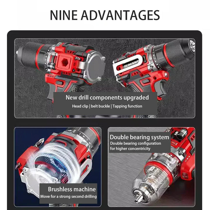 DrillMate 20V brushless impact driver, ideal for fastening tasks with strong, efficient performance