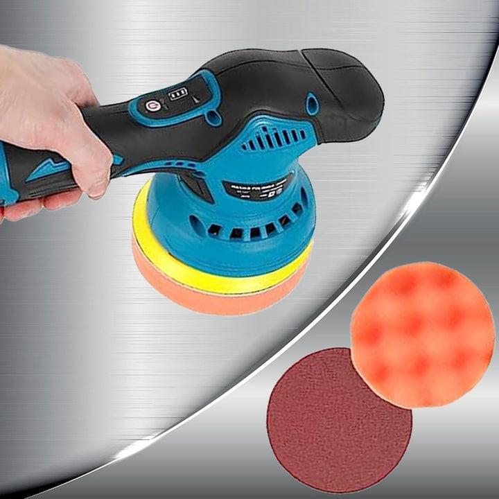 Torvex cordless car polisher kit, 8-speed, with two battery packs for auto detailing