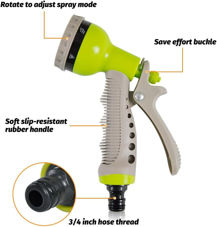 Space-saving Corvina hose reel with 15m garden hose, ideal for car wash & patio cleaning